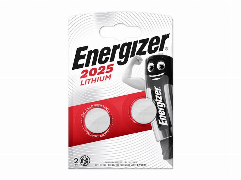 Pilha Litio Cr 2025 Pack 2 Unidades