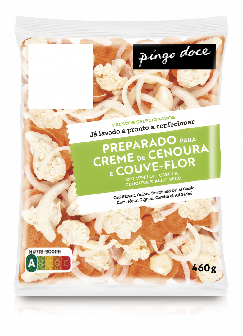 Preparado Creme De Cenoura E Couve-Flor Embalado Pingo Doce 0.45Un
