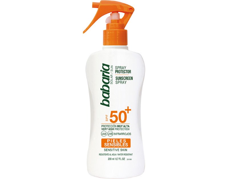 Spray Babaria Protector Solar Pele Sensivel F50+ 200 ml