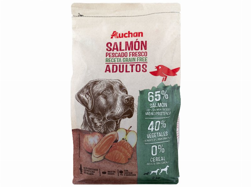Ração Cão Auchan Grain Free Salmão Fresco 2 kg