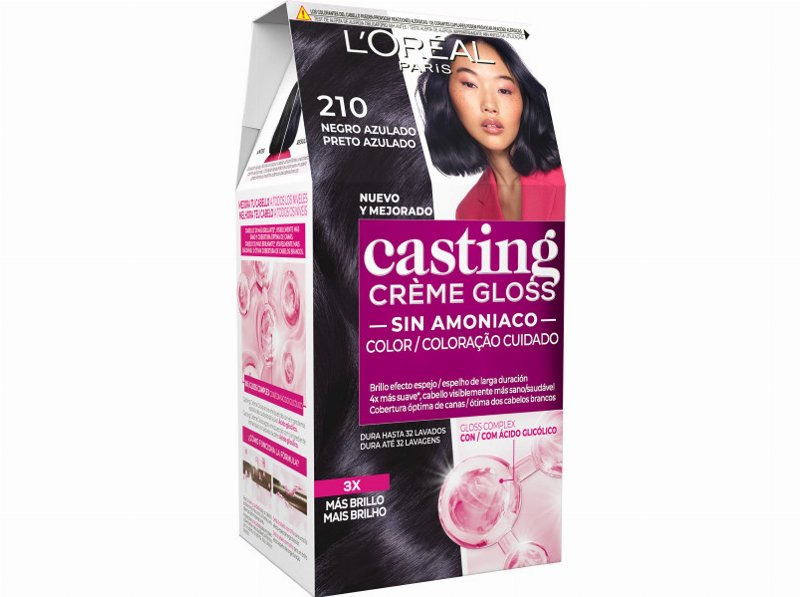 Coloração Casting Temporária Creme Gloss Nº210 Preto Azulado Un