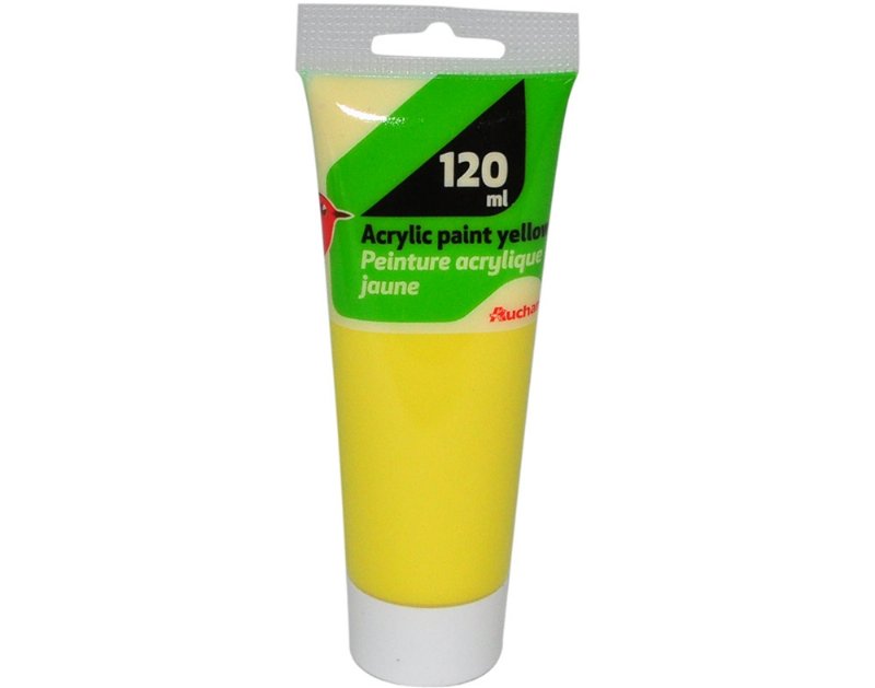 Tinta Acrílica Auchan Amarelo 120 ml