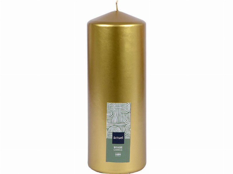 Vela Pilar Actuel Dourado 18 Cm