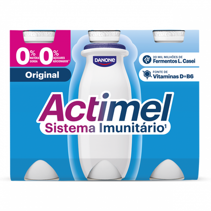 Iogurte Líquido Magro Defesas Natural 0% Açúcar Actimel Danone 0.6Kg