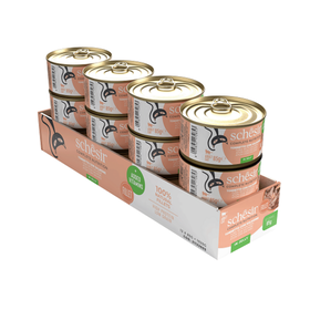 Comida Húmida Para Gato Adulto Atum E Salmão Gelatina Schesir 12 X 85 g