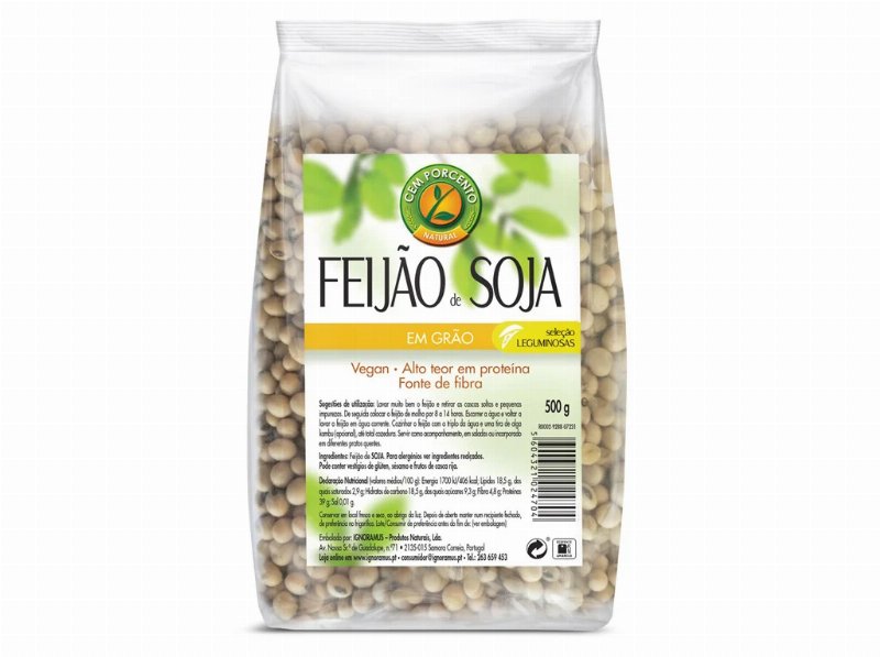 Soja Cem Porcento Grão 500 g
