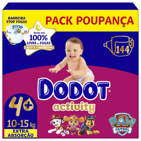 Box Fraldas Activity 10-15 kg T4+ Dodot 144 Un