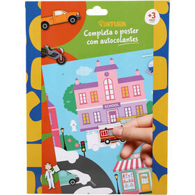 Kit Poster Com Autocolantes (Vários Modelos)