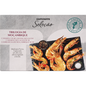 Mistura De Camarão Tigre, Camarão E Gamba Rosa De Moçambique Ultracongelados Continente Seleção 750 gr