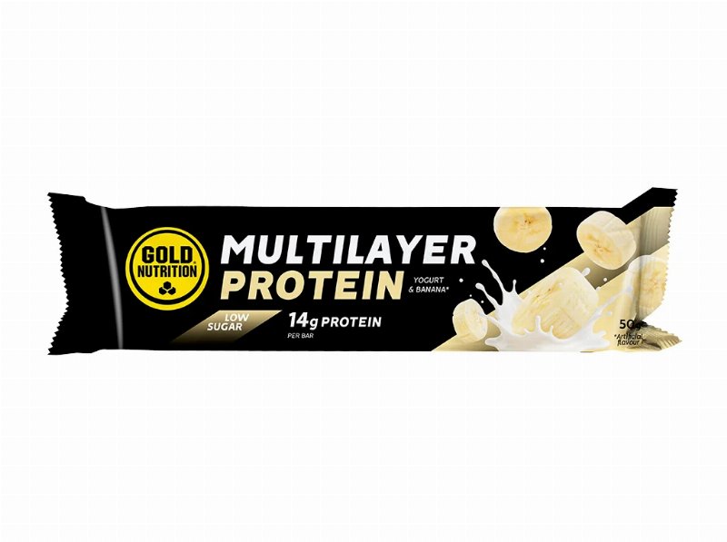 Barra Multilayer Goldnutrition Proteina Banana & Yogurt 50 g