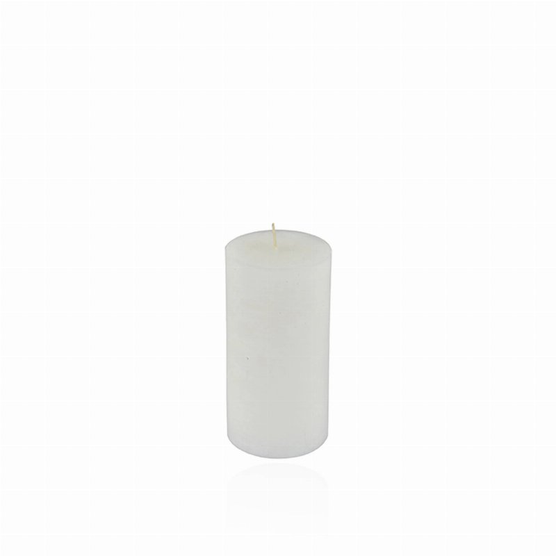 Basic Kool Vela Coluna Rústico Branco 10 Cm
