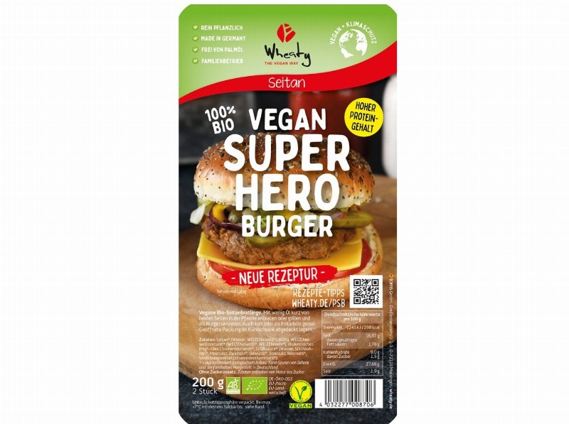 Hambúrguer Wheaty Super Hero Vegan Bio 200 g