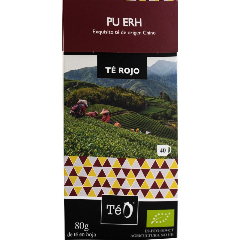 Chá Vermelho Pu Erh Biológico 80 g