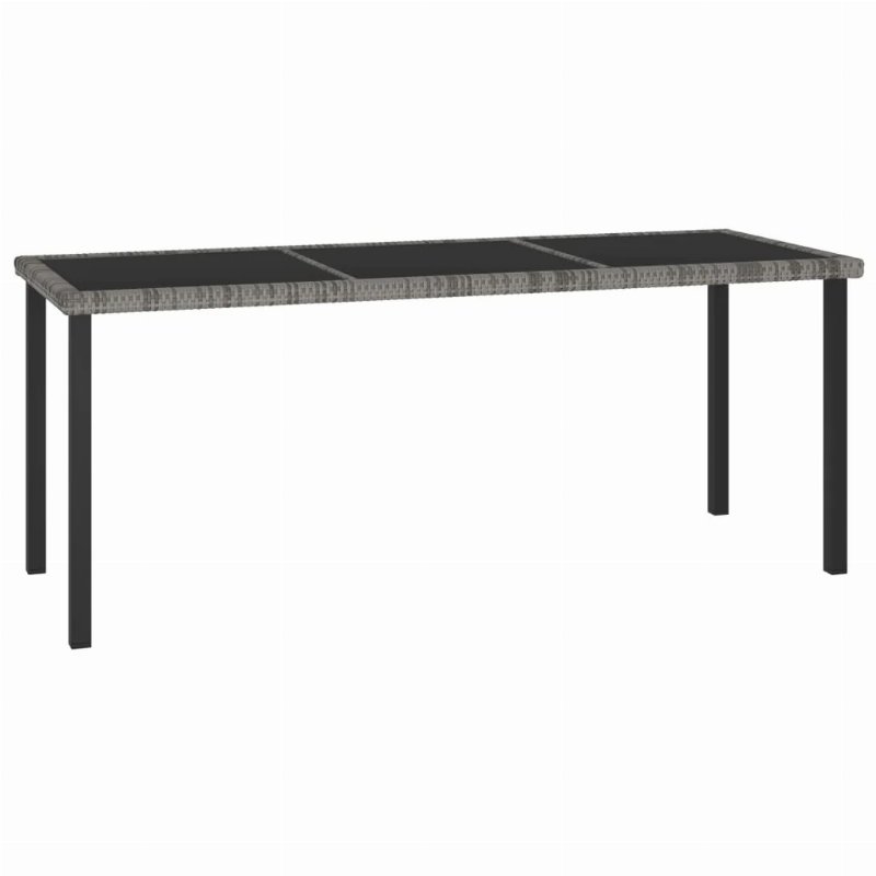 Hkh Mesa De Jantar Para Jardim Vime Pe - Cinzento