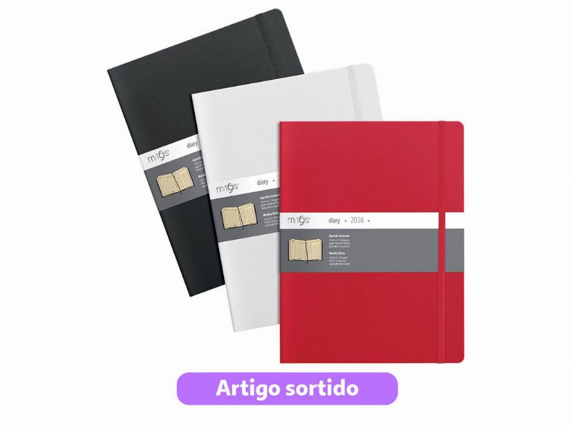 Agenda Semanal Mitos 19X25Cm Cores Sortidas