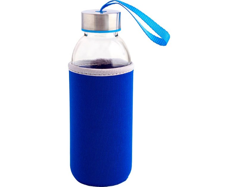 Garrafa Quid Vidro Com Capa Azul 0.4 l