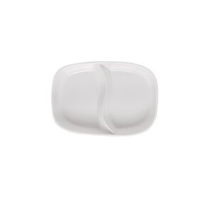 Prato Aperitivo Com 2 Divisórias 36 X 22Cm Branco Tokyo Kasa
