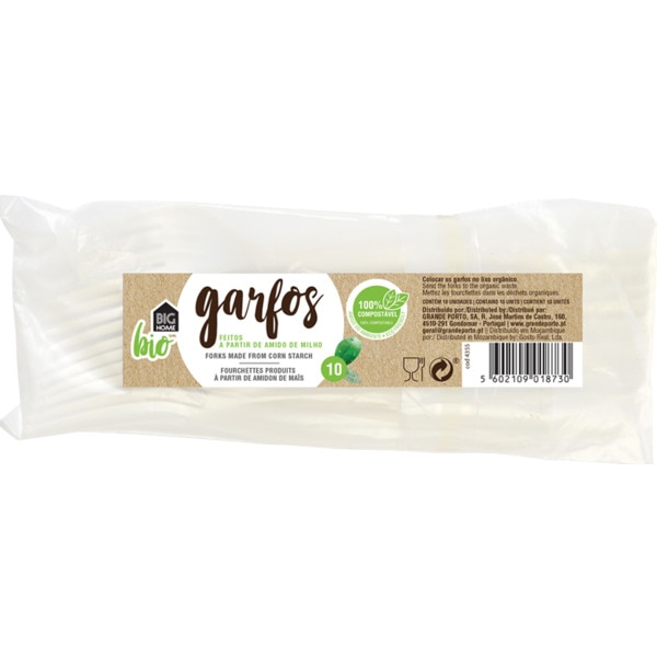 Garfos Biodegradável 10 unidades