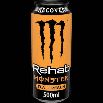 Bebida Energética Rehab Chá E Pêssego Monster 0.5L