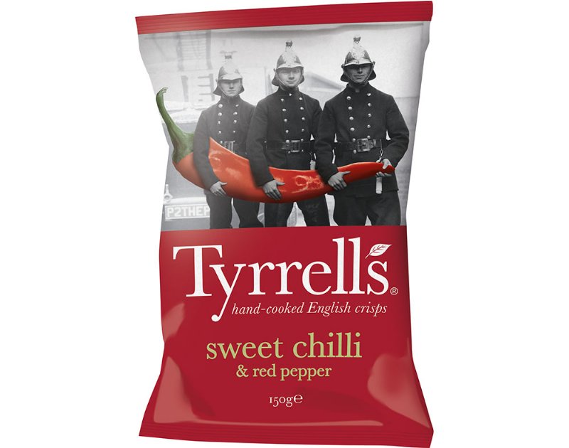 Batatas Tyrrells Fritas Chilli E Pimenta Vermelha 150 g