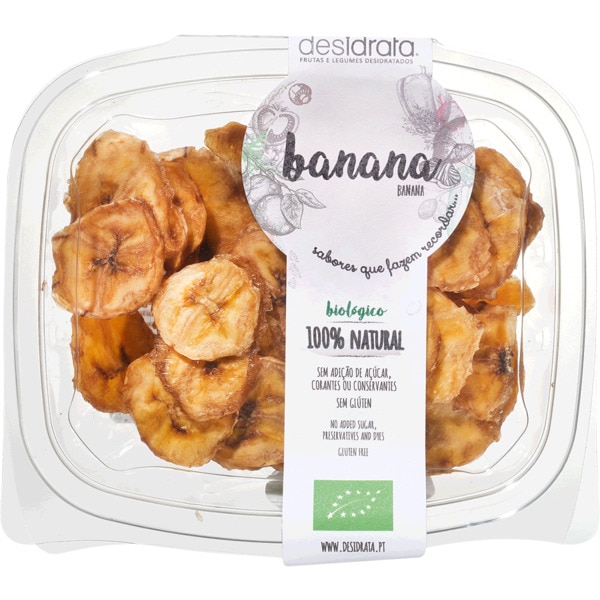 Banana Às Rodelas Desidratada Sem Glúten Biológica 60 g