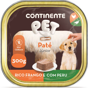 Comida Húmida Para Cão Júnior Paté Frango E Peru Continente Pet 300 g