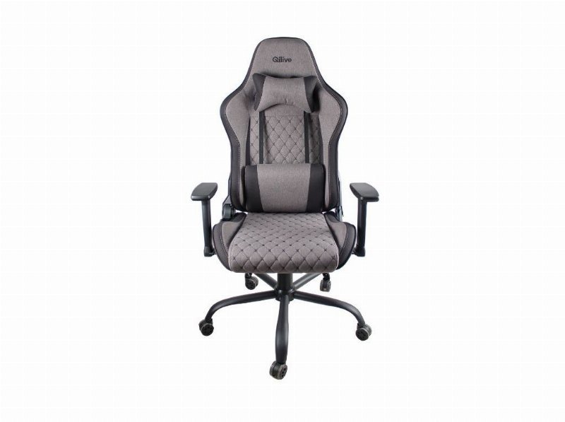 Cadeira Gaming Qilive Q.3532 Tecido Cinza