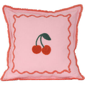Almofada 45X45Cm Cerejas Com Rebordo Kasa