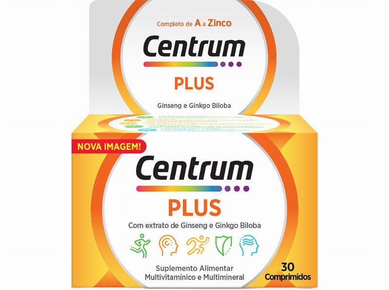 Suplemento Centrum Plus Ginseng & Gingko 30 Comprimidos