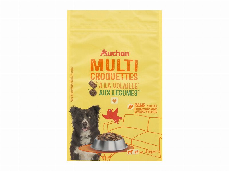Ração Para Cão Auchan Com Aves E Com Legumes 4 kg