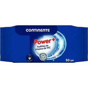 Toalhitas Limpeza Wc Power+ Continente 50 Un