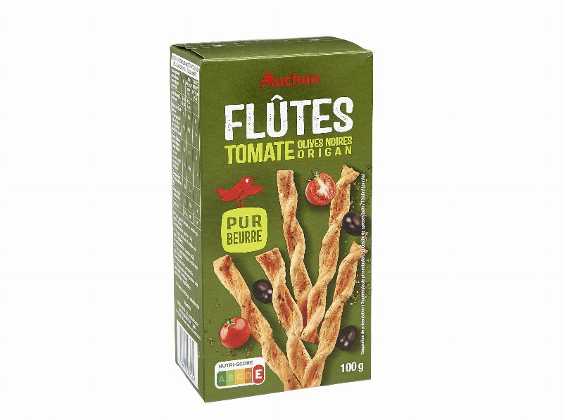 Folhados Com Manteiga Auchan Tomate Azeitonas E Oregãos 100 g
