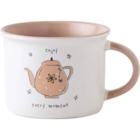 Caneca 160 ml Enjoy Every Moment Rosa Kasa
