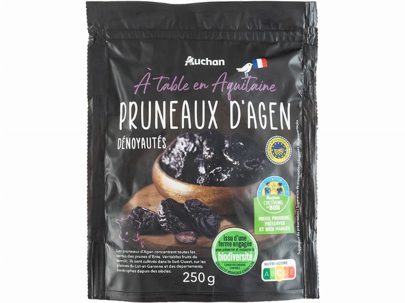 Ameixa De Agen Igp Sem Caroço Auchan À Mesa Em França 250 g