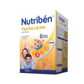 Papa Infantil Farinha Láctea Com Frutas +6M Nutribén 600 gr