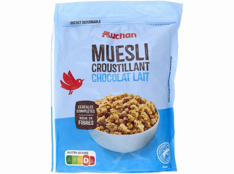 Cereais Auchan Muesli Chocolate De Leite 450 g