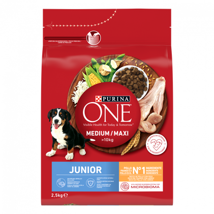 Comida Seca Para Cão Júnior +10 kg Com Frango Purina One 2.5Kg