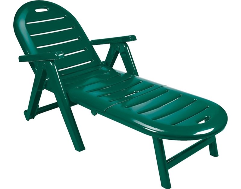Espreguiçadeira Caiman Verde 195X72X100Cm