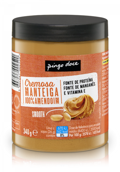 Manteiga De Amendoim Cremosa Pingo Doce 0.34Kg