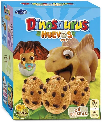 Bolachas Dinosaurus Ovos Pack 4 Artiach 0.14Un