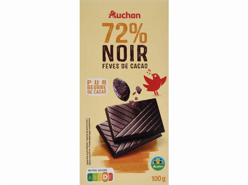 Chocolate Negro Auchan Cultivamos O Bom Com Grãos De Cacau 100 g