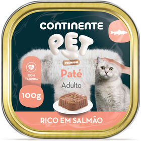 Comida Húmida Para Gato Adulto Salmão Continente Pet 100 g