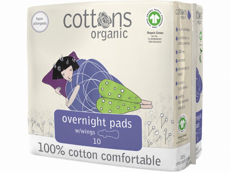 Penso Cottons Higiénico Com Abas 100% Algodão Noite 10Un