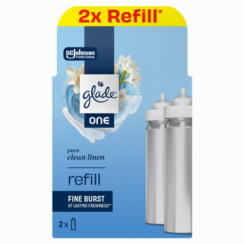 Recargas Ambientador One Clean Linen Pack 2 Glade 2Un