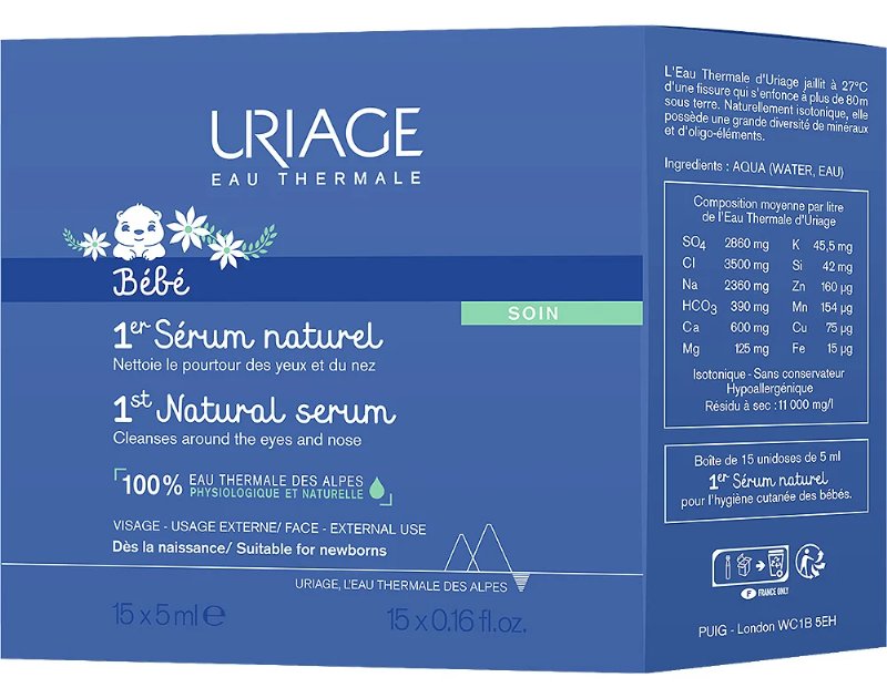 Soro Fisiológico Uriage Bebe Natural 15X5 ml