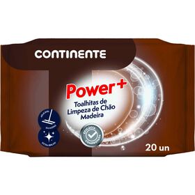 Toalhitas Limpeza De Chão Madeira Power+ Continente 20 Un