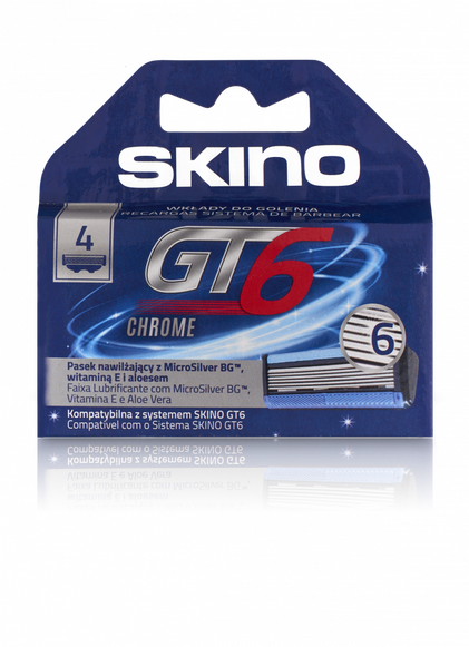 Recarga Lâminas De Barbear Gt6 Chrome Skino 4Un