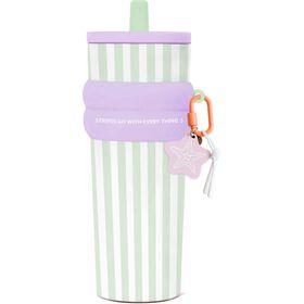Garrafa Térmica Striped Love Menta Marshmallow