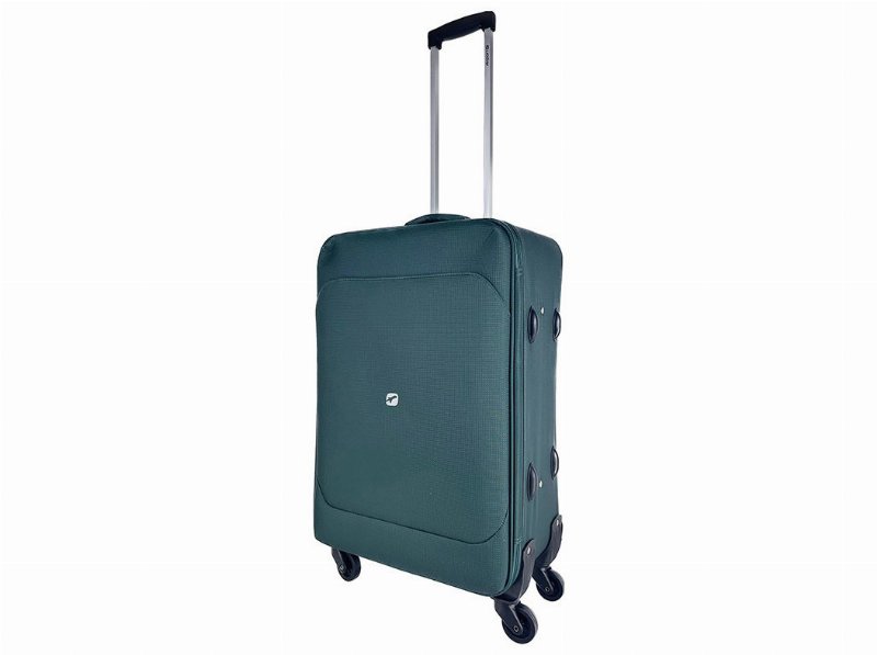 Mala De Viagem Média Flexível Airport Verde 4 Rodas 65X42X22Cm