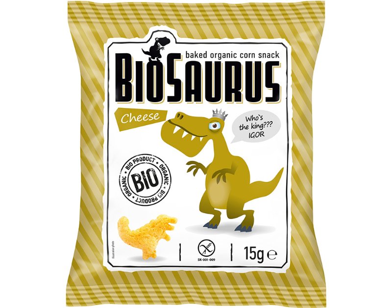 Snack Biosaurus Milho No Forno Queijo Bio 15 g
